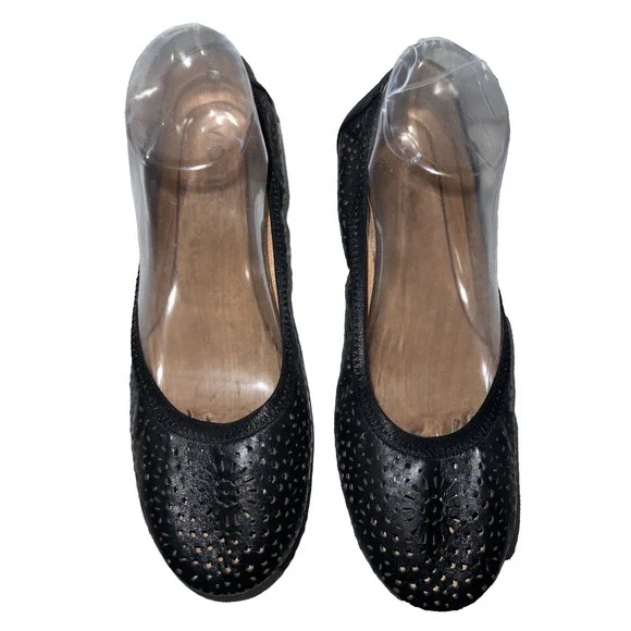 Vionic Shoes Women's Size 8.5M Black Leather Robyn Perforated Ballet Flats - Picture 3 of 9
